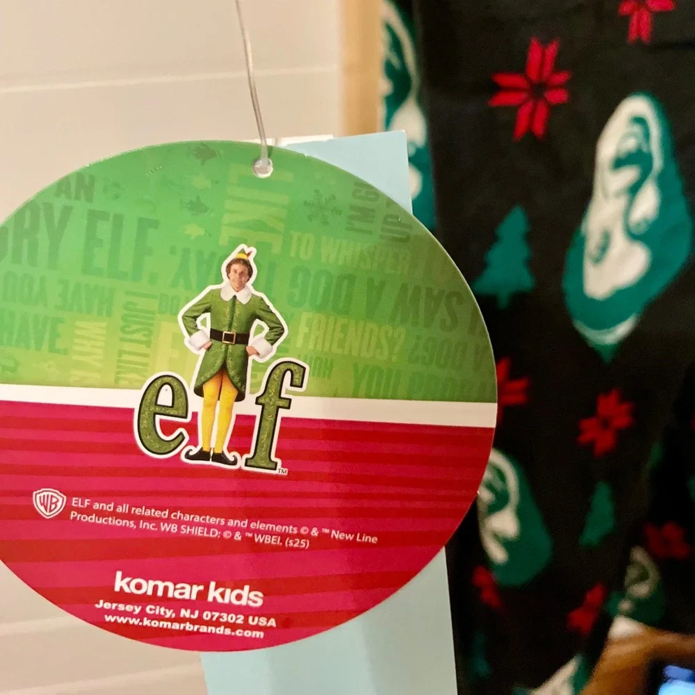 Kids Elf Movie Pajama Set OMG Santa I Know Him Buddy the Elf Size‎ 8